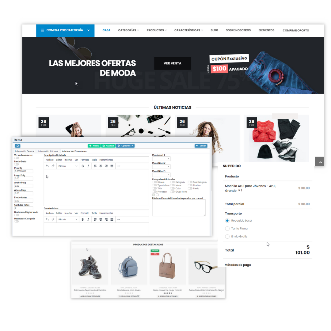 Administración de la tienda en línea desde ABACUS ERP